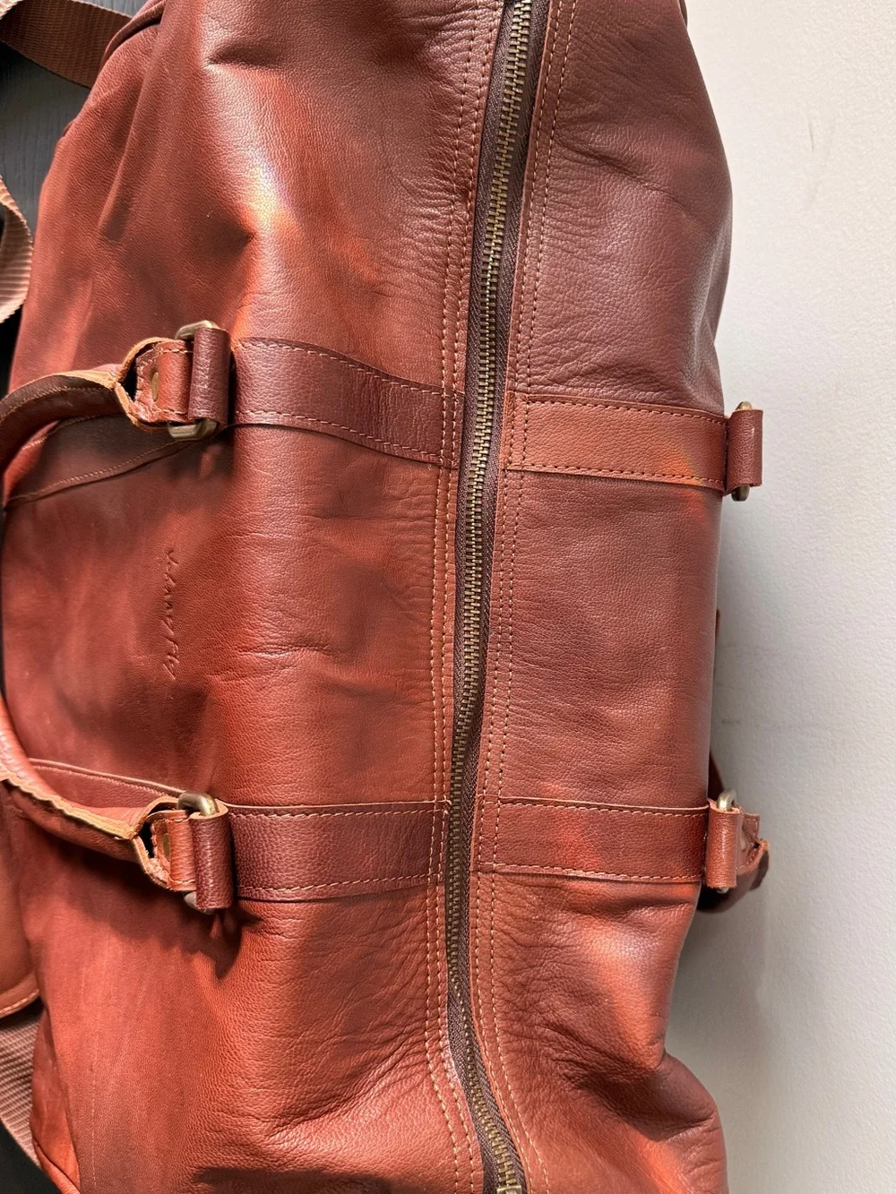 Johnny  Fly Brown Leather Weekender Bag